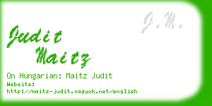 judit maitz business card